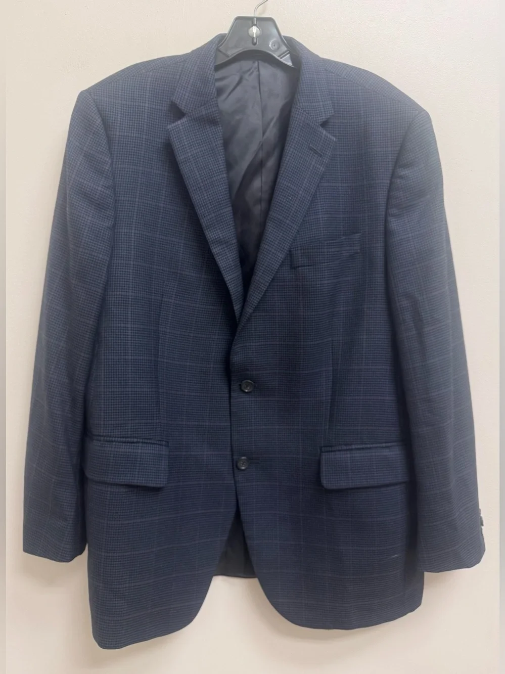 Peter Millar Houndstooth Navy Suit Jacket 40R